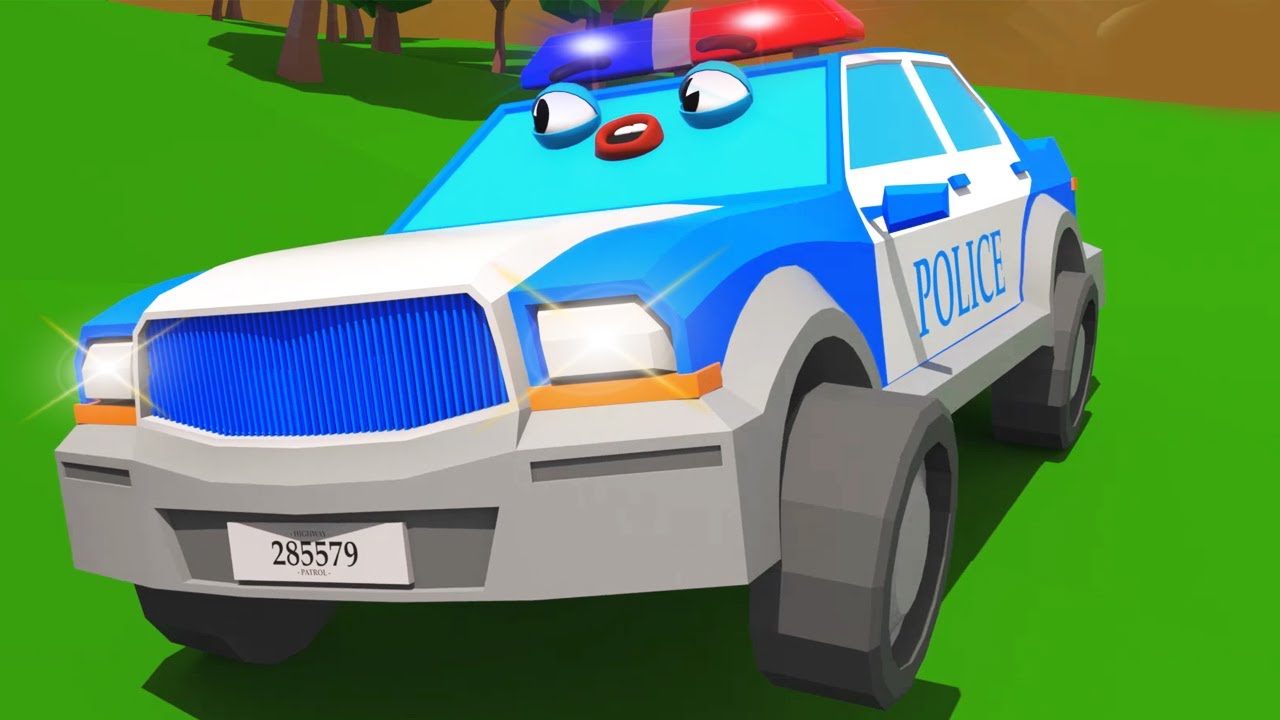 Çizgi filmi - Polis arabası ve Sevimli Dostlar - Akıllı arabalar