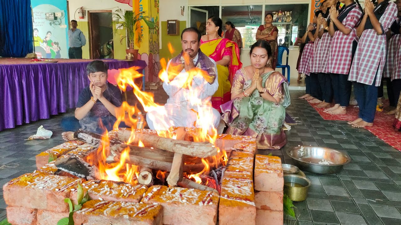 Homam | Nalanda English Medium School | Narsipatnam 