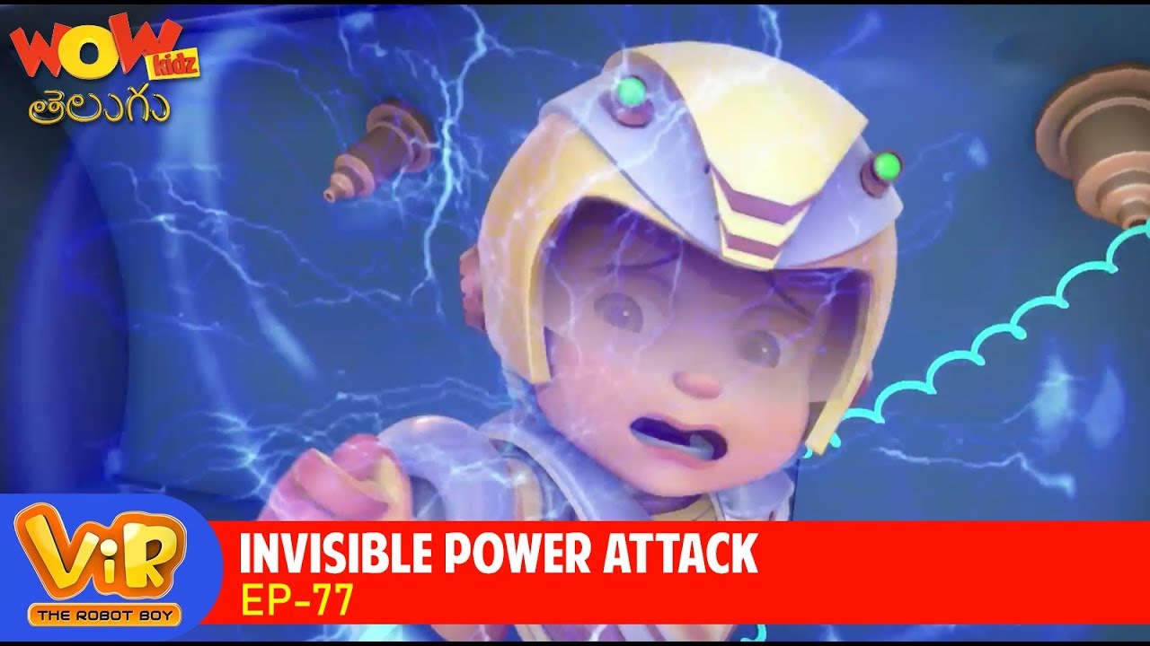 Vir: The Robot Boy Cartoon In Telugu | Telugu Stories | Wow Kidz Telugu | Invisible Power Attack