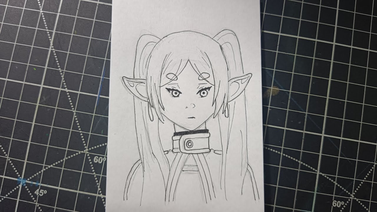 Desenhando a Frieren 