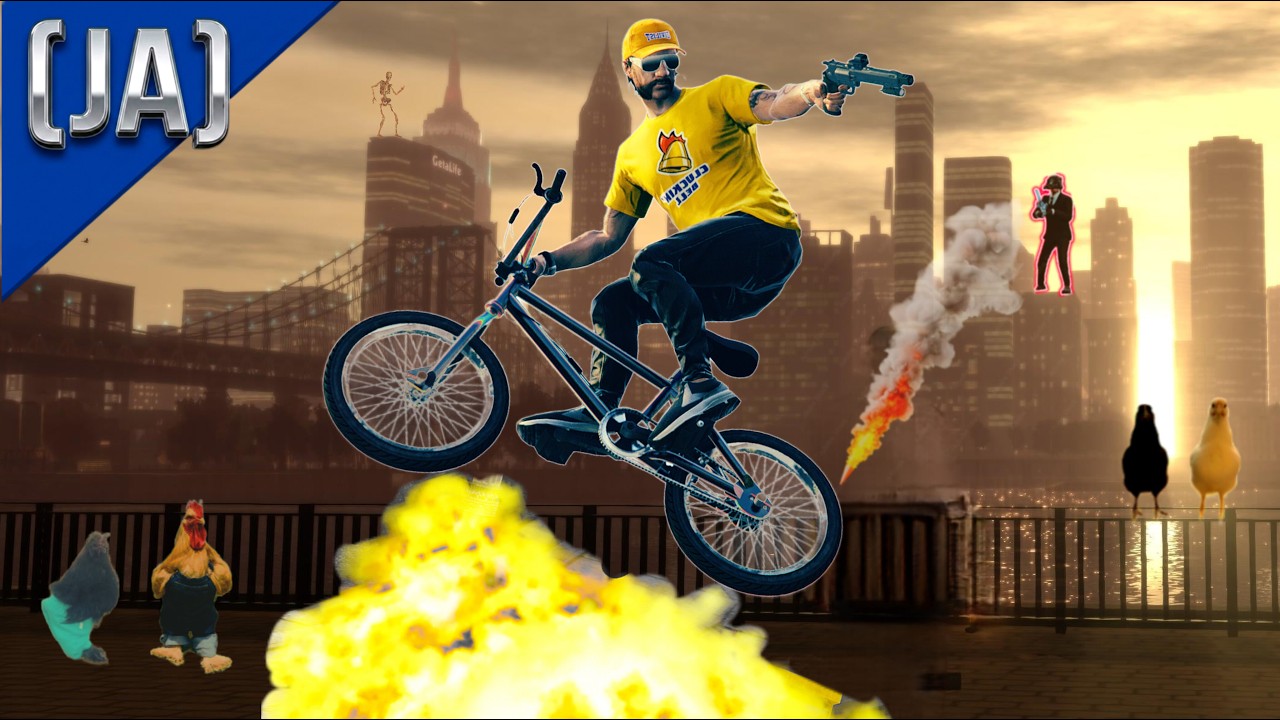 Liberty City BMX Stunting 🔴 (GFUEL CODE: KEG ) GTA Online