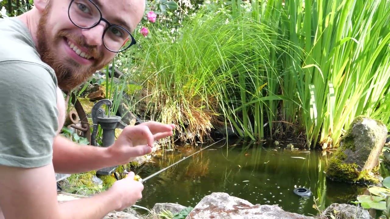 Je pêche dans mon bassin !