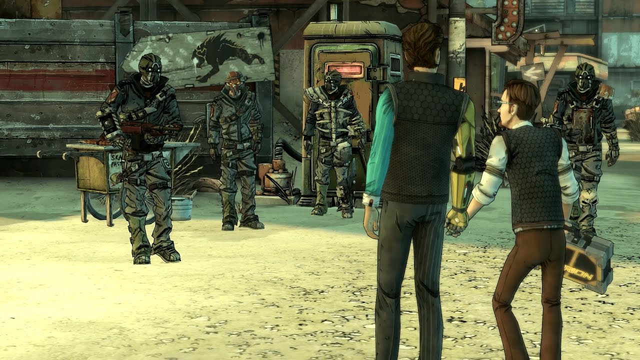 Rhys and Vaughn Fighting Against Bandits (all choices) - Tales from the Borderlands