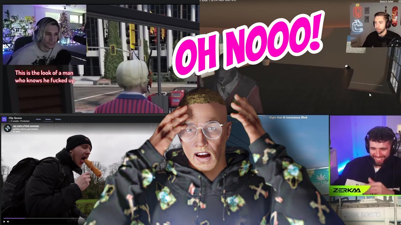 Matt REACTS to GTA 5 NoPixel 4.0 Clips | ft. Zerkaa, xQc, Mr.K