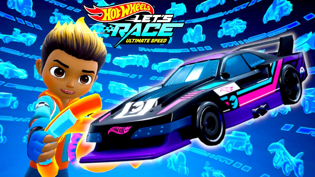 Hot Wheels Let´s Race Ultimate Speed – Coop racing with his favorite car GT Scorcher on Racing Camp