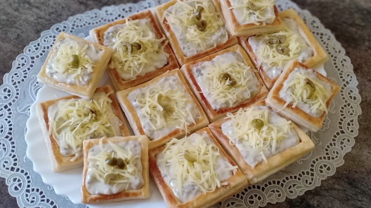 sablé salé feuilletée😍مملحات بريستيج⁦❤️⁩بالعجينة المورقة🥰وحشوة 😋رائعة