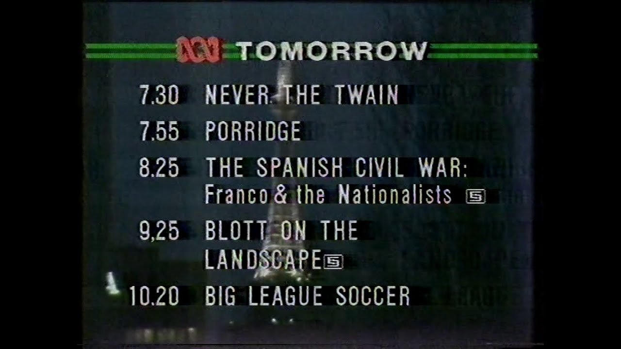 ABC TV - Closedown (ABN-2 NSW, 19/1/1986)