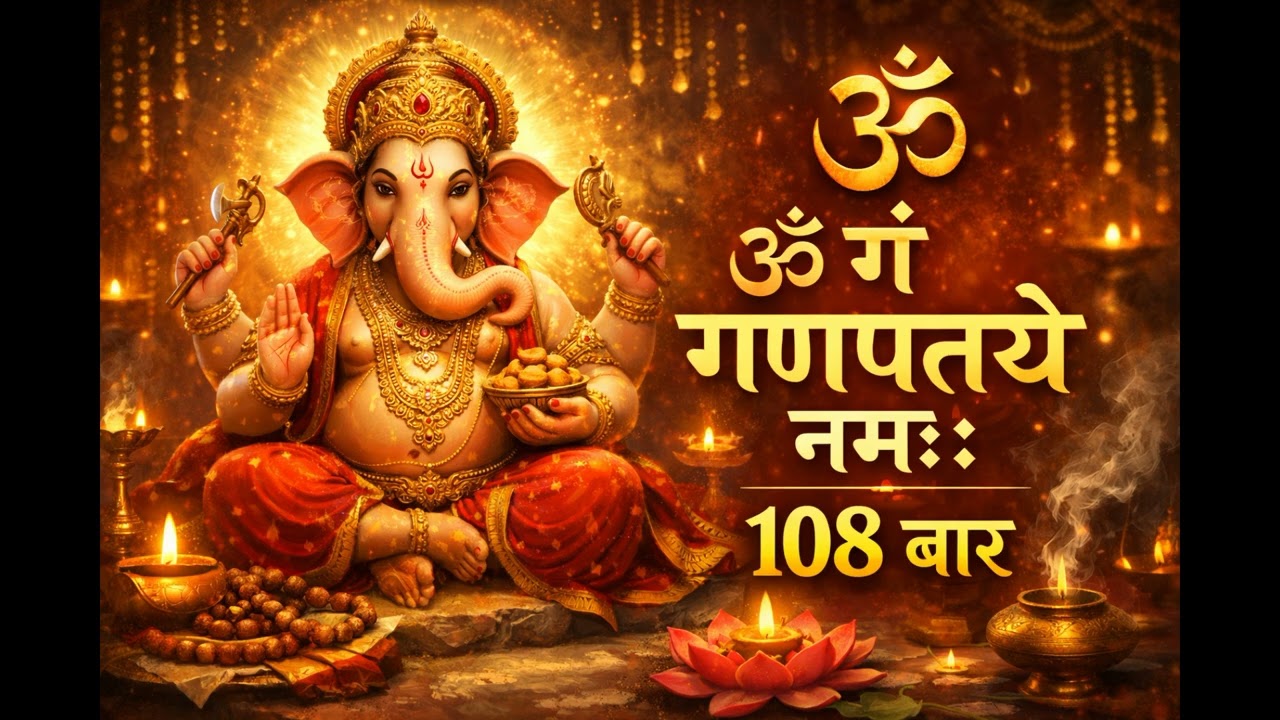 ॐ गं गणपतये नमः। #ganeshmantra #ganpatibaba  #wednesdayspecialsongs #wednesdayspecialbhajan 