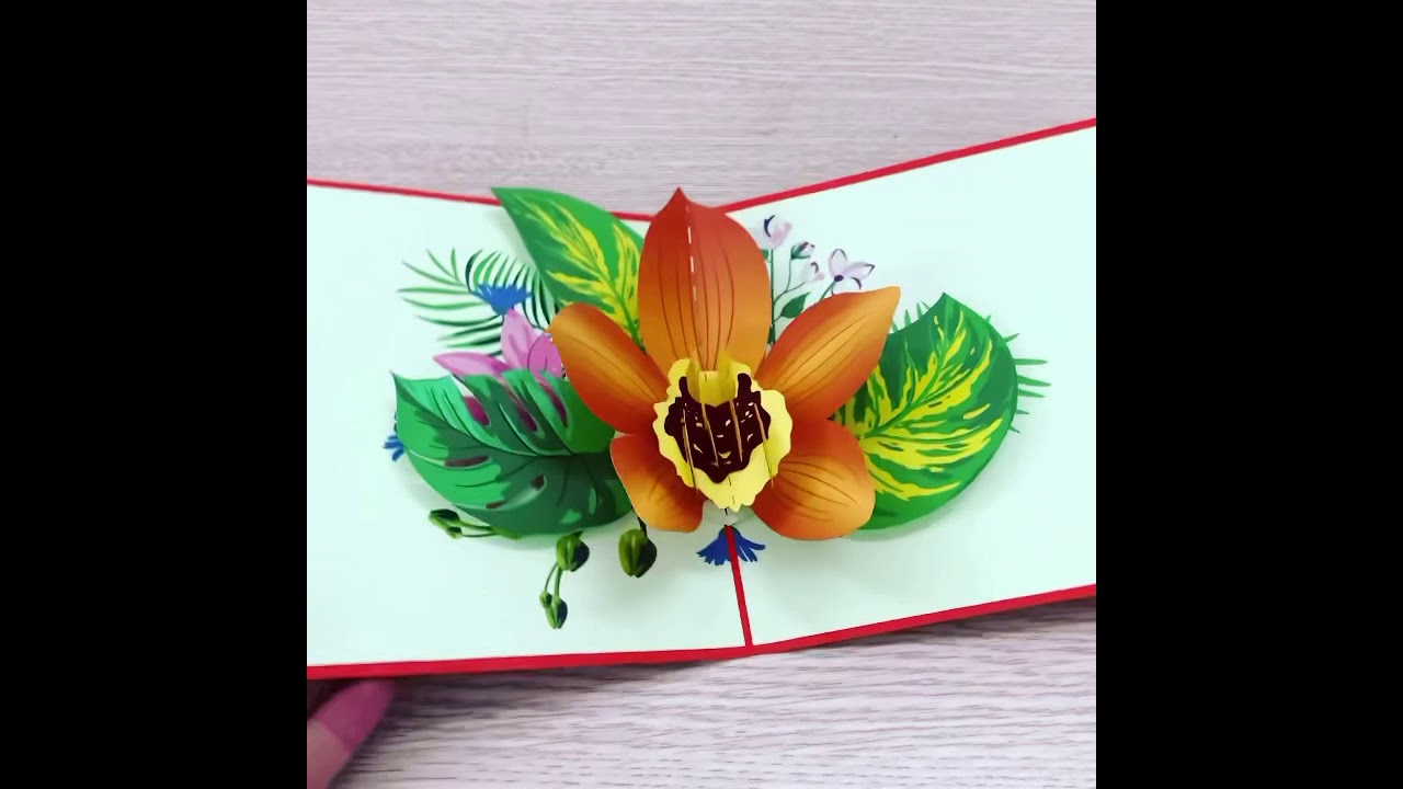 Orchid Pop Up Card
