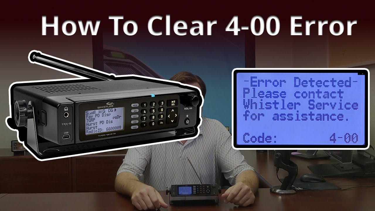 Whistler Group - How To Clear 4-00 Error From Your Whistler Group Scanner