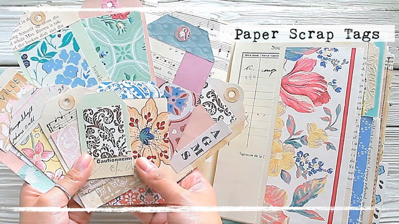 Paper Tags Using Scraps | Easy DIY