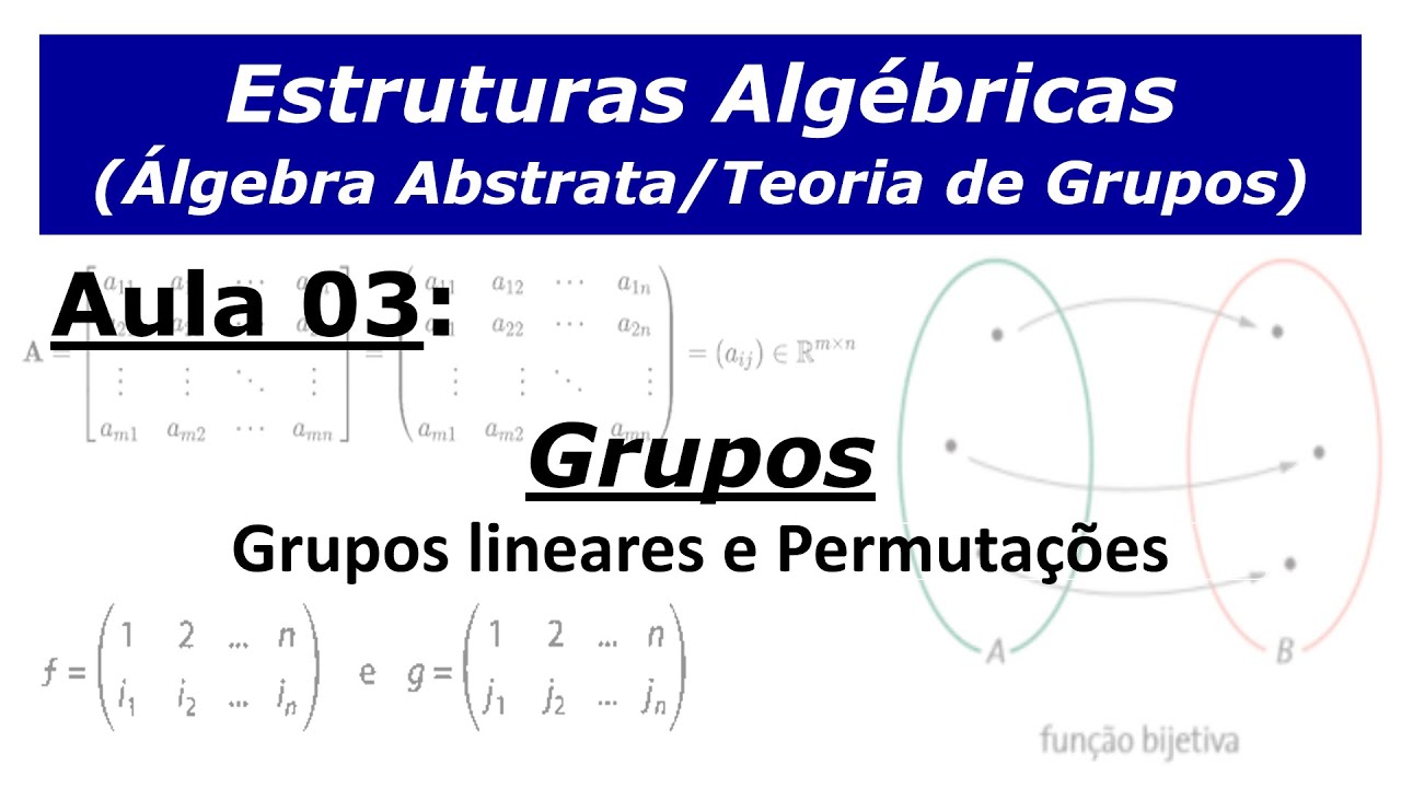 Estruturas Algébricas - Aula 3: Teoria de Grupos (Grupos Lineares de Grau n e Grupos de Permutações)