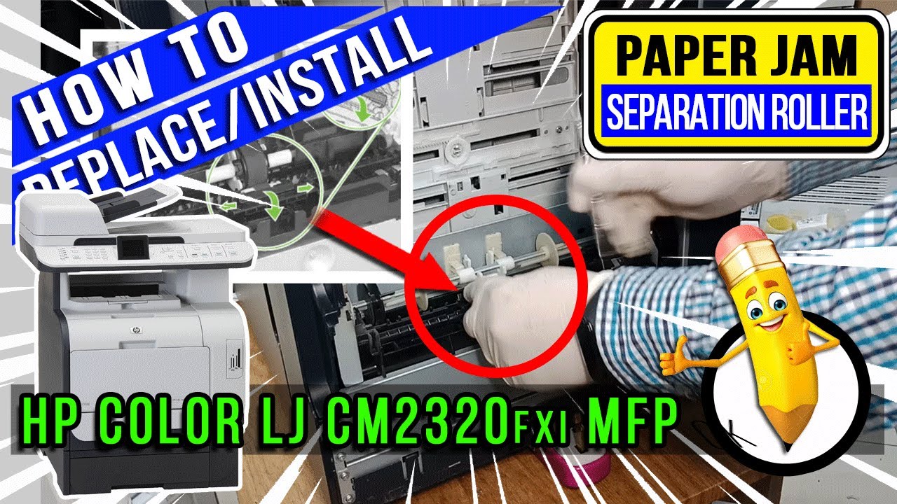 How to Replace Separation Roller | HP COLOR LJ CM2320fxi MFP