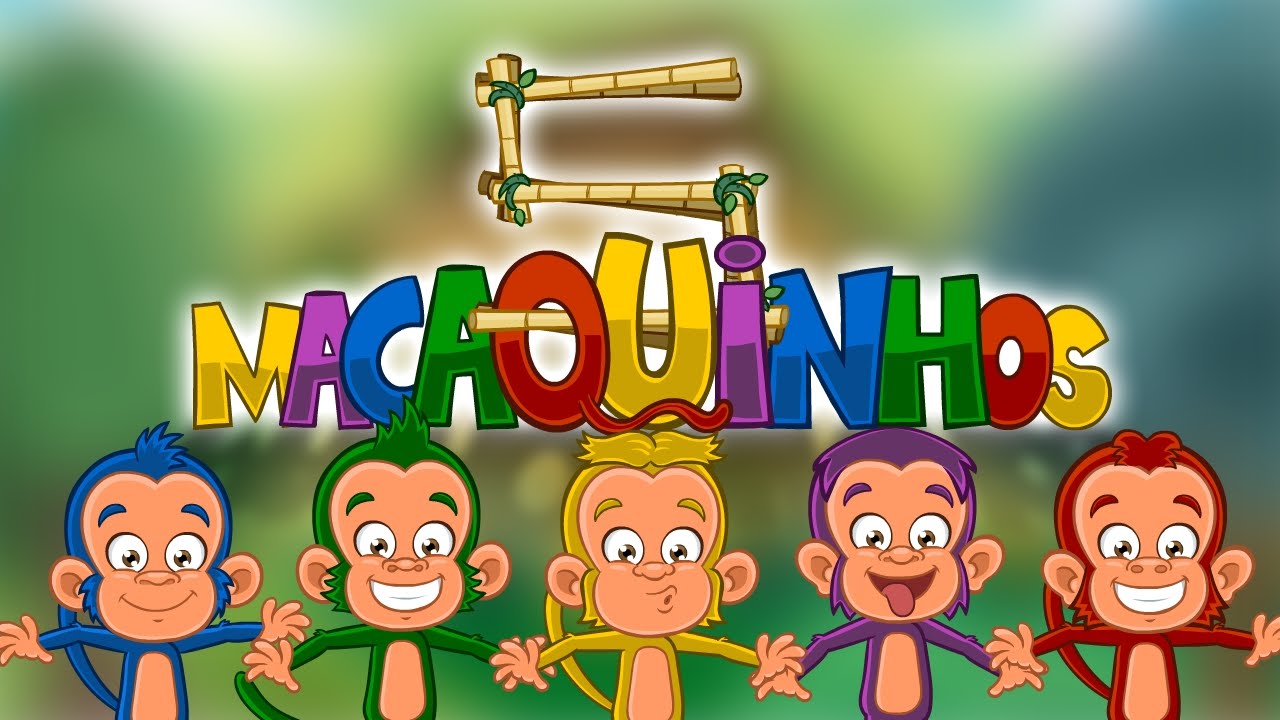5 Macaquinhos ( five little monkeys) - Corujinha Encantada