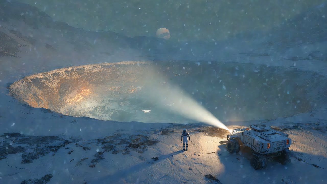 Ice Planet Exploration | Ambient Music for Focus & Night Relax