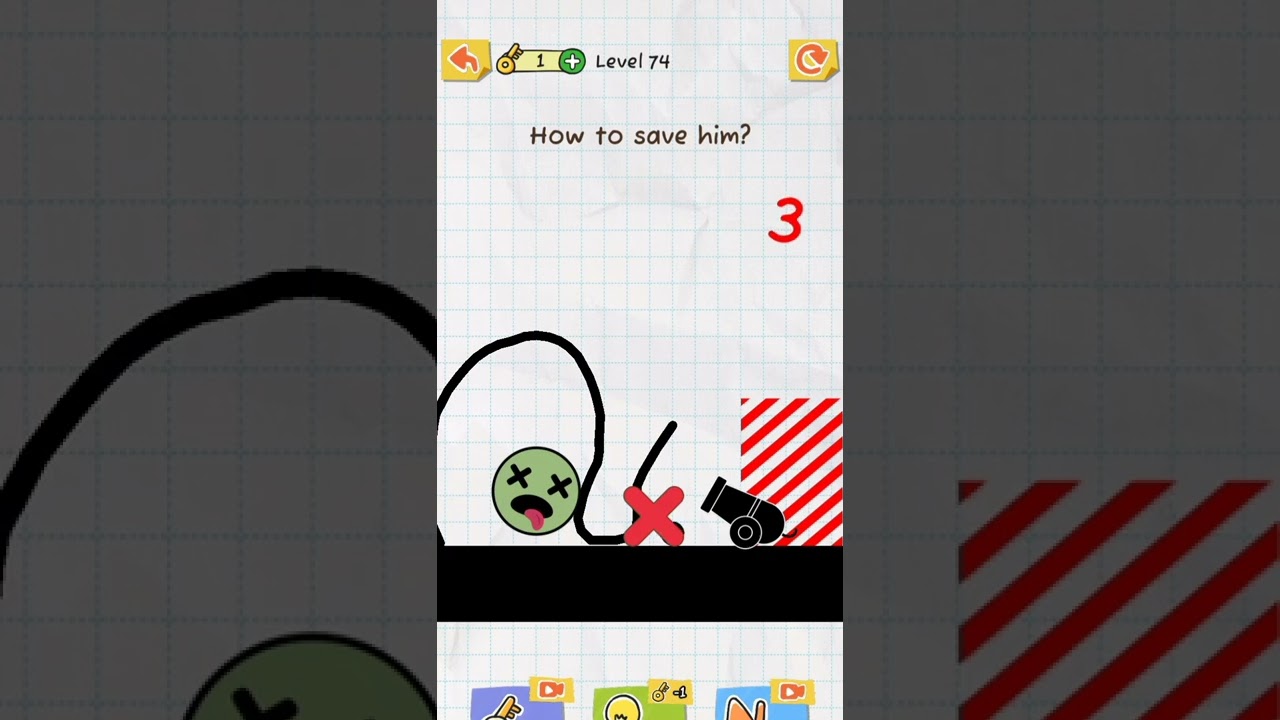 Draw 2 save || Level 74 - #shorts #draw2save #drawing #gameplay #androidgames #iosgames