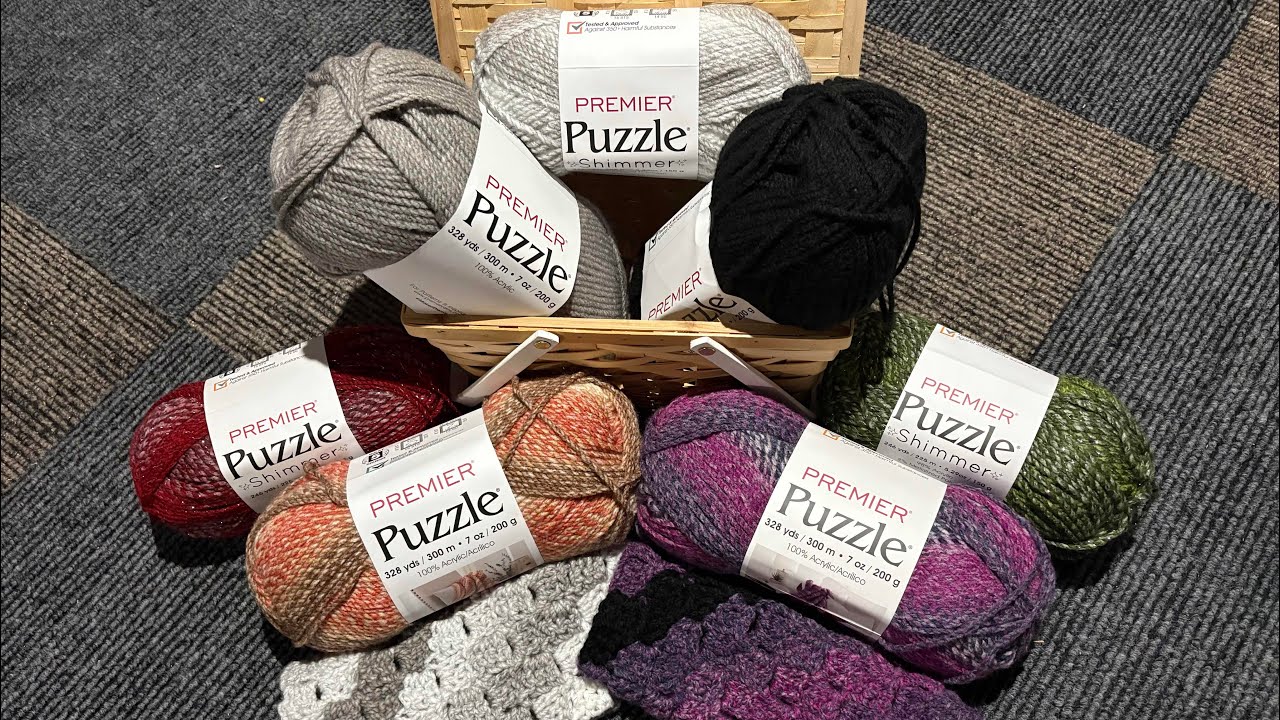 Yarn Review - Premier Puzzle Yarn (Including Shimmer Shades) - Swatches Included