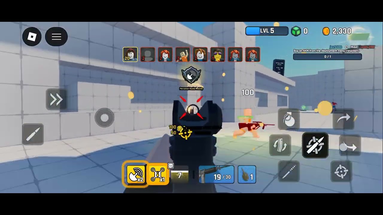Gun game in Roblox 😯 #roblox 