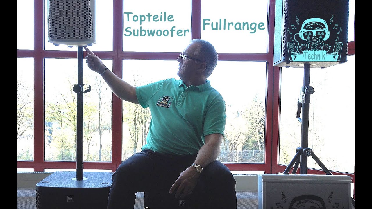 Dj Atommic Dortmund erkl&auml;rt Subwoofer, Topteile und Fullrange bei PA Anlagen