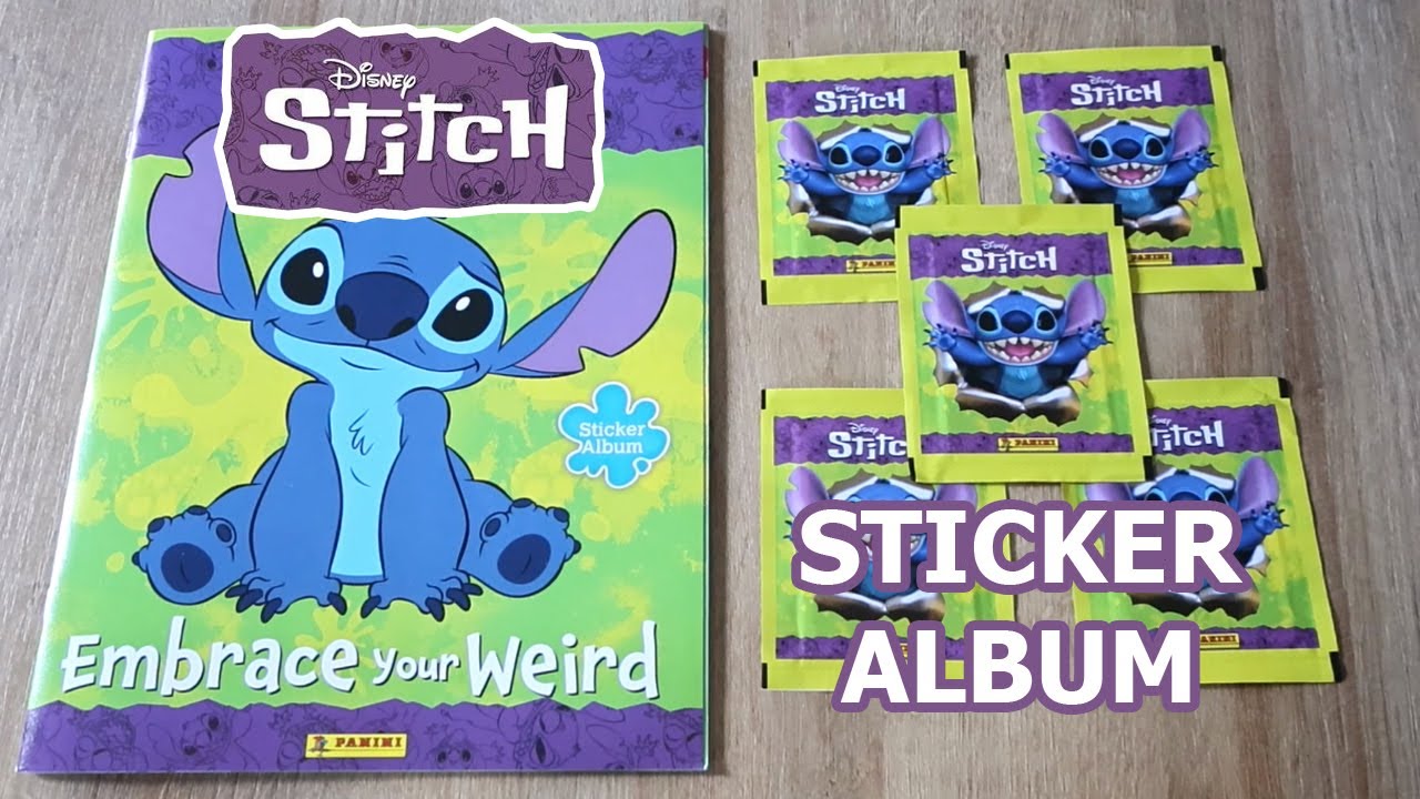 Disney Stitch Sticker Album Starter Pack with 31 Stickers | Opening