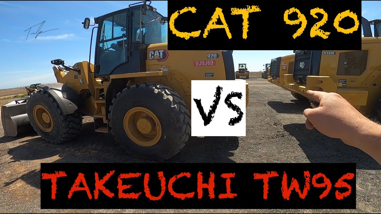 CAT 920 wheel loader vs Takeuchi TW95