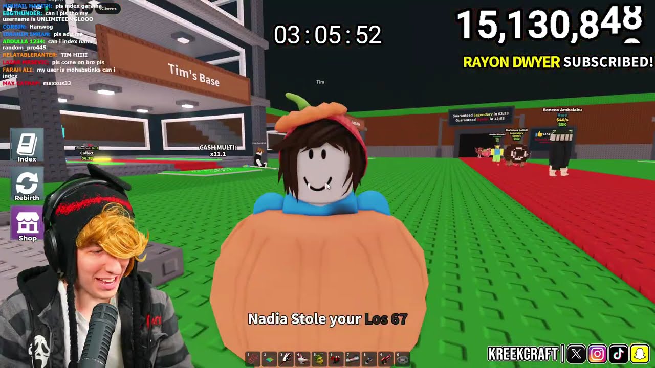 playing steal a brainrot with tim