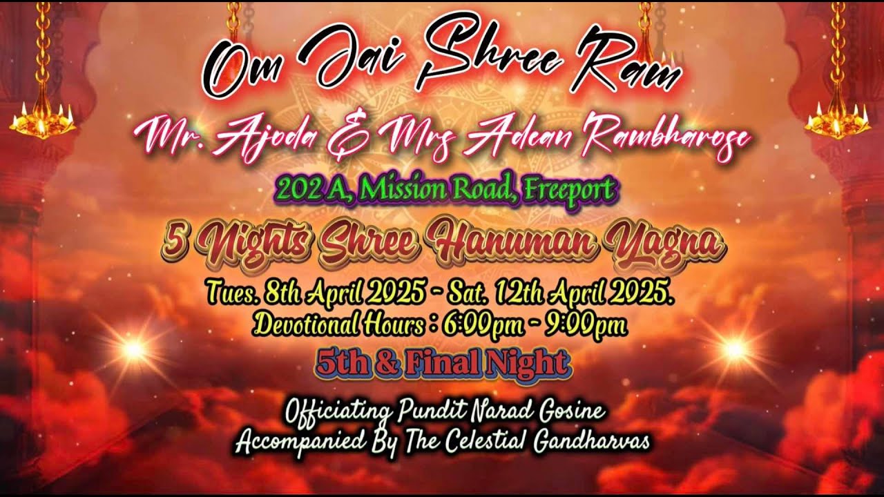 Fifth(5th) & Final Night of Five Nights Shree Hanuman Yagna.