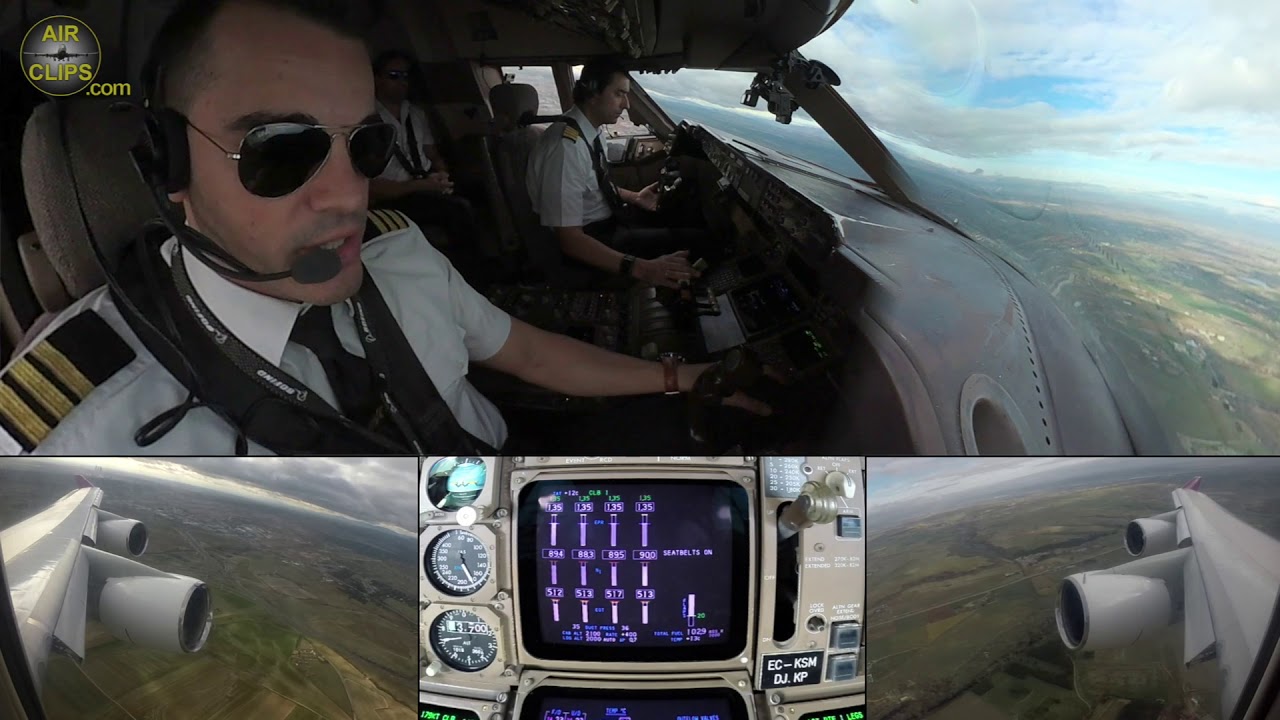 Engine Instruments Closeup: Boeing 747 FULL POWER Takeoff with 400+ Tons Load! [AirClips]