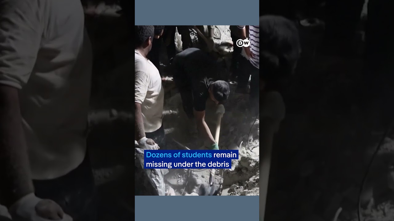 Rescue workers retrieve bodies from rubble in deadly strike on girl's school in Iran | DW News