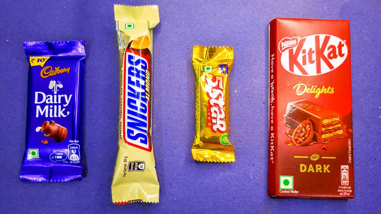 Top Chocolate Bars ASMR | Unboxing Snickers Dairy Milk and More
