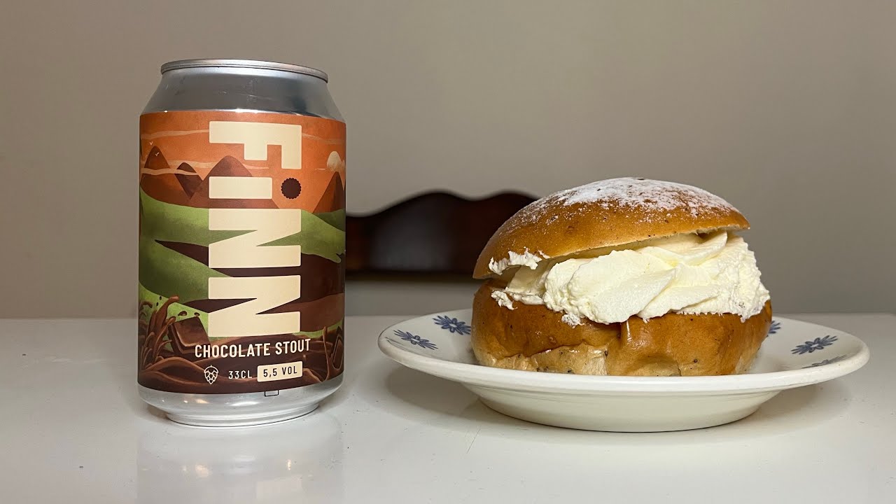Stout och en semla! Finn’s Chocolate Stout och Vaniljsemla från Dahl’s!