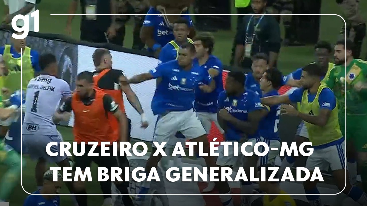 Cruzeiro x Atl&eacute;tico-MG tem briga generalizada no fim da decis&atilde;o