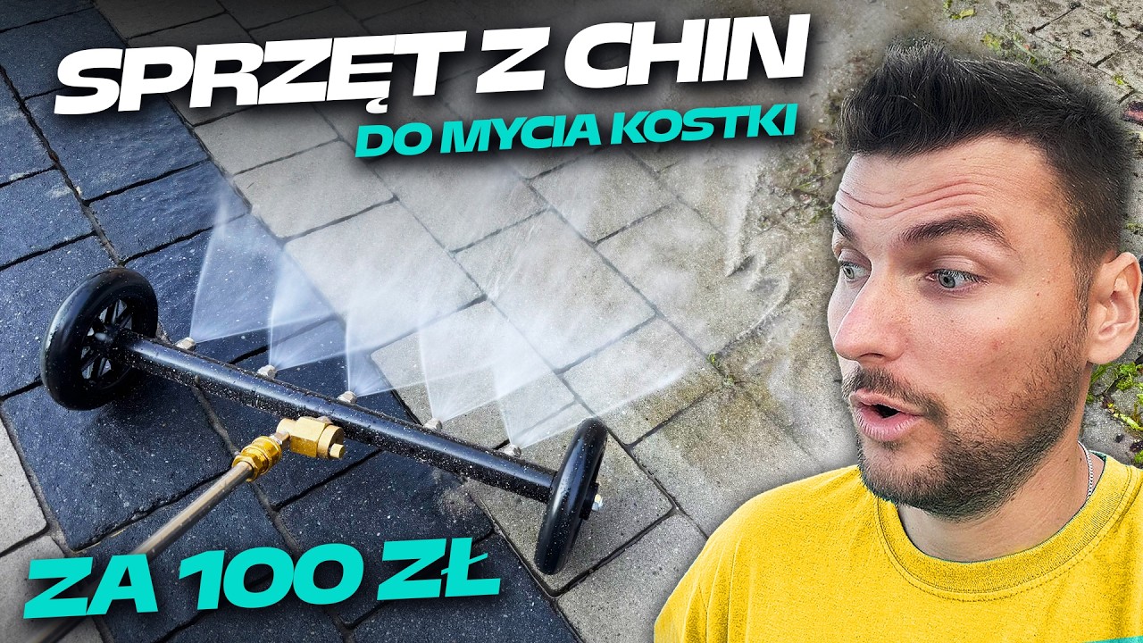 CO POTRAFI CHIŃSKA MYJKA?  Czyszczenie polbruku z mchu Kraków | DOMINIK MALUJE