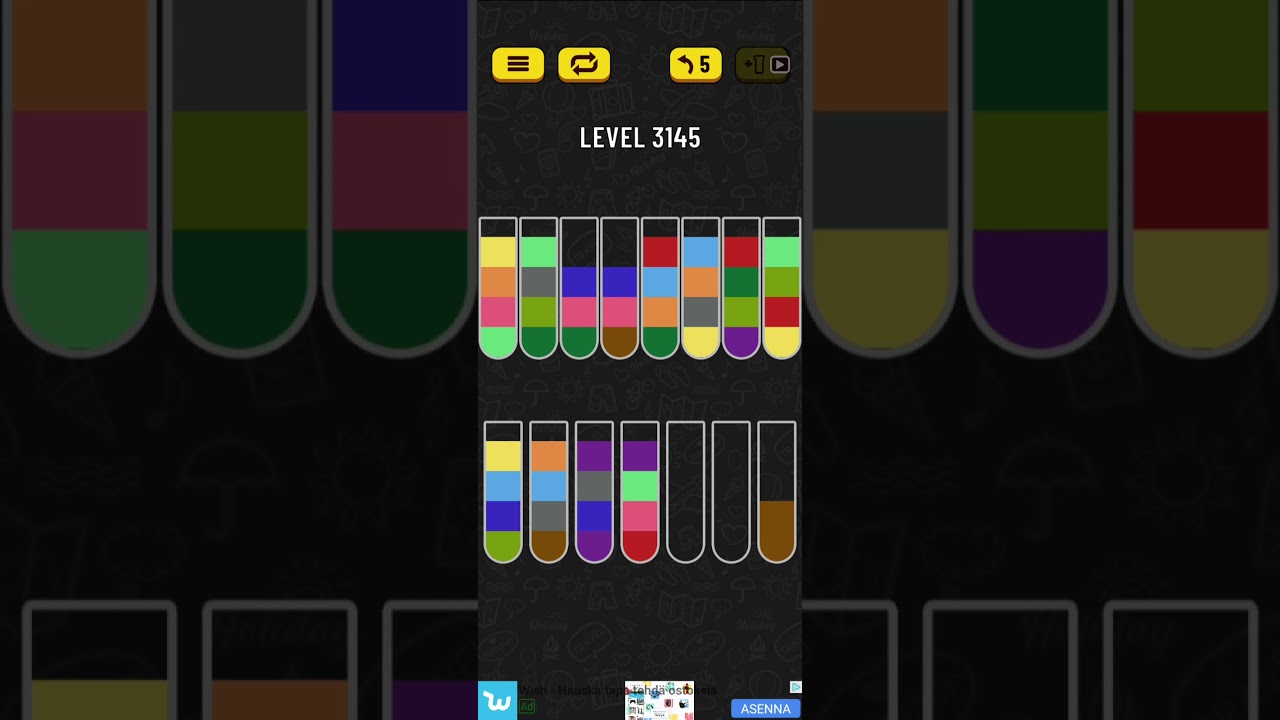 water sort puzzle level 3145