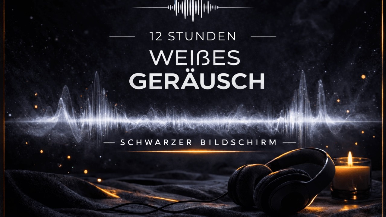 Weißes Rauschen für tiefen Schlaf – 12 Stunden | Schwarzer Bildschirm