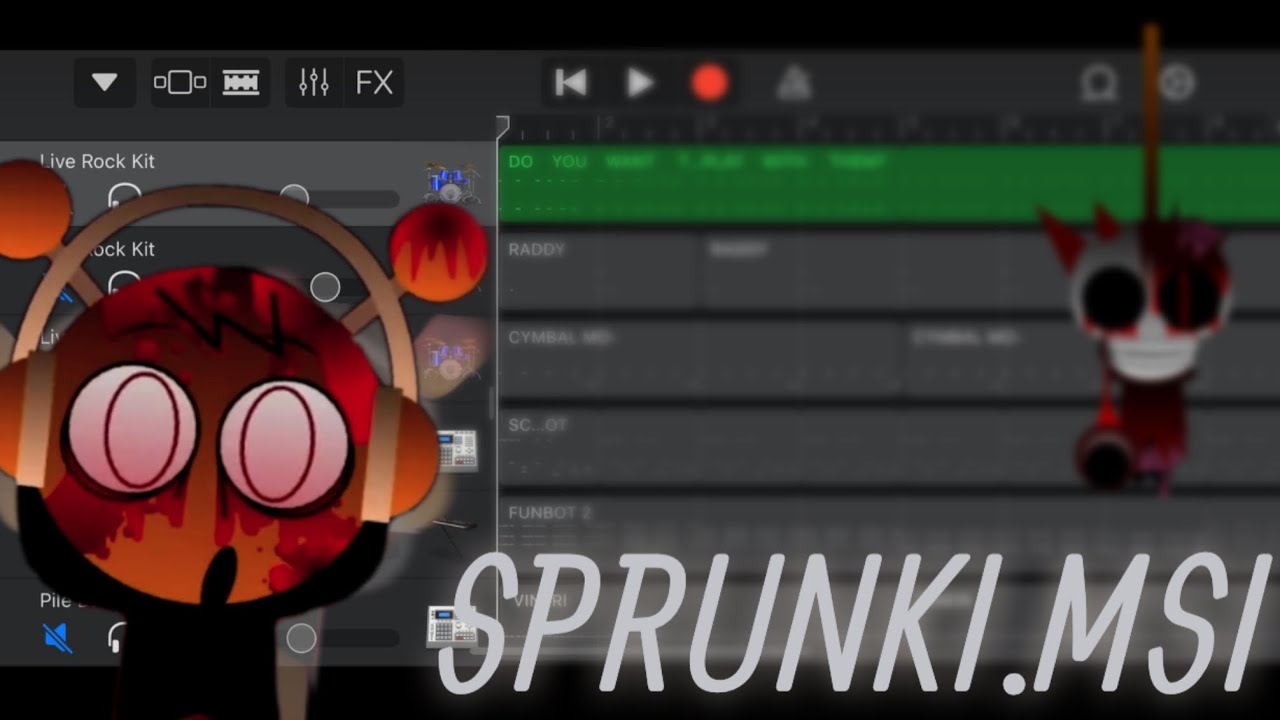 Sprunki.MSI Phase 2 in GarageBand (update) 🥁