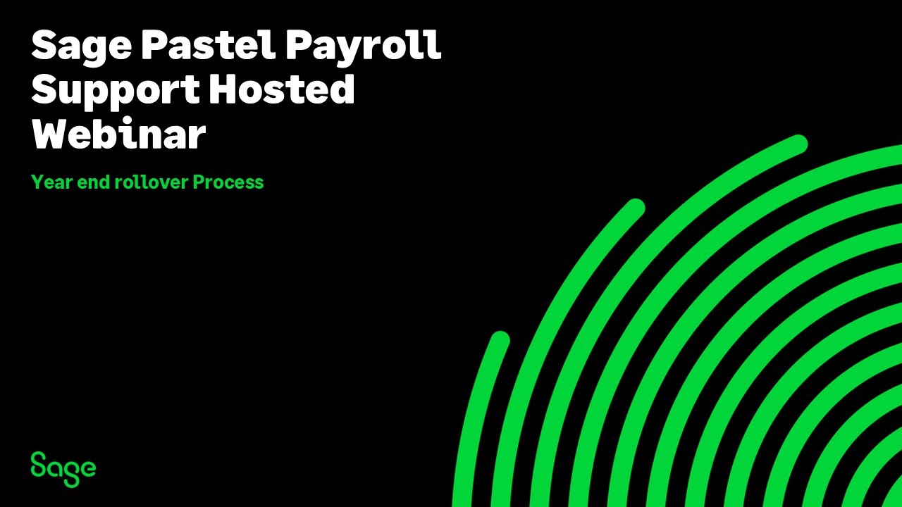 Sage Pastel Payroll support hosted webinars: Year end process