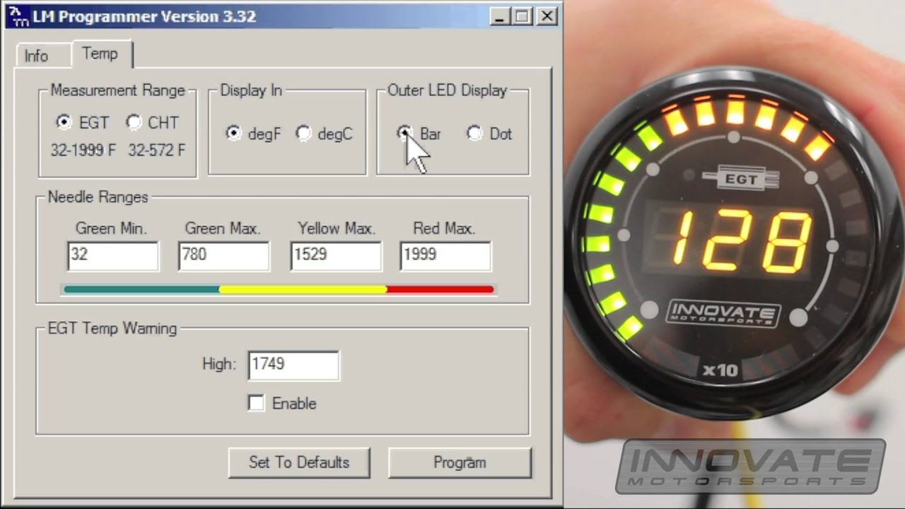 Innovate Motorsports: MTX Series EGT Gauge Setup (Exhaust Gas Temp)