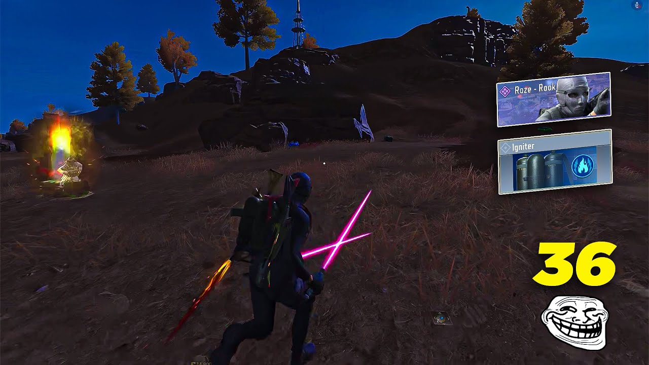 ENEMIES COULDN'T SEE ME IN NIGHT MODE🌚 | BLACK SKIN + IGNITER CLASS 36 KILLS RAMPAGE 