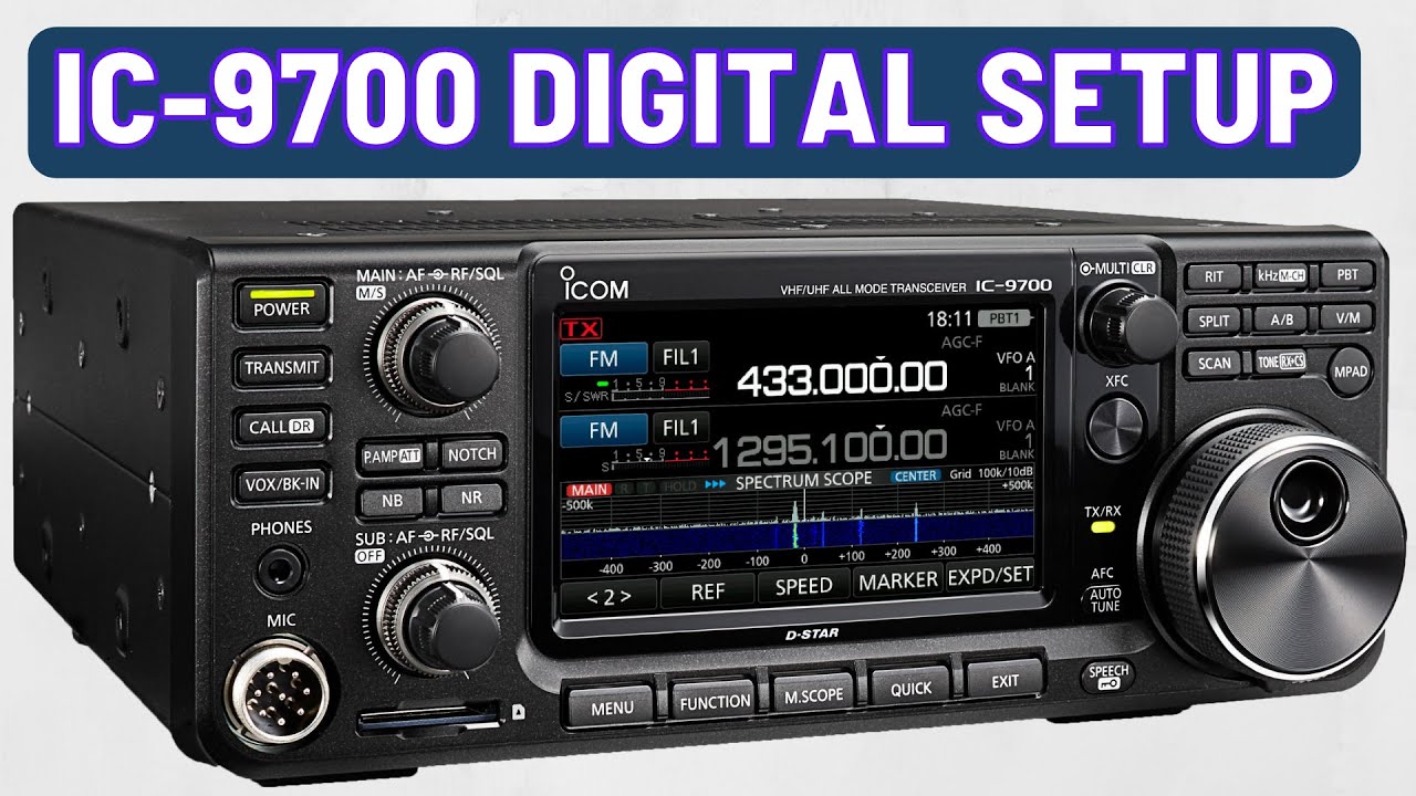 Icom IC-9700 SETUP for WSJT/Digital Modes (Easy and Simple)