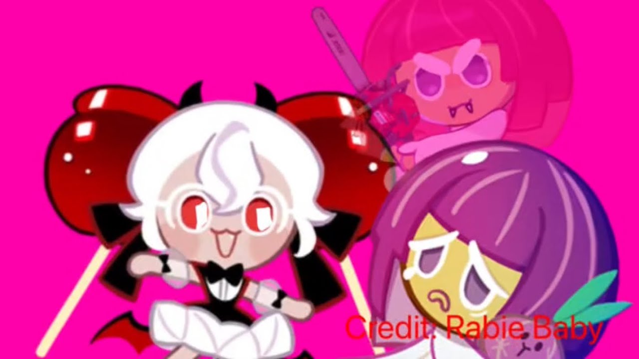 Candy apple cookie meets onion cookie/onion cookie turns evil