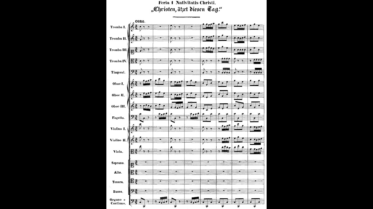 Johann Sebastian Bach - Cantata: Christen, ätzet diesen Tag, BWV 63. {w/ score.}