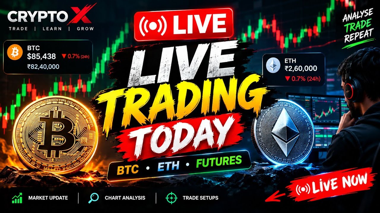 LIVE TRADING TODAY | BTC & ETH Live Analysis | Crypto Futures Trading | CRYPTO X