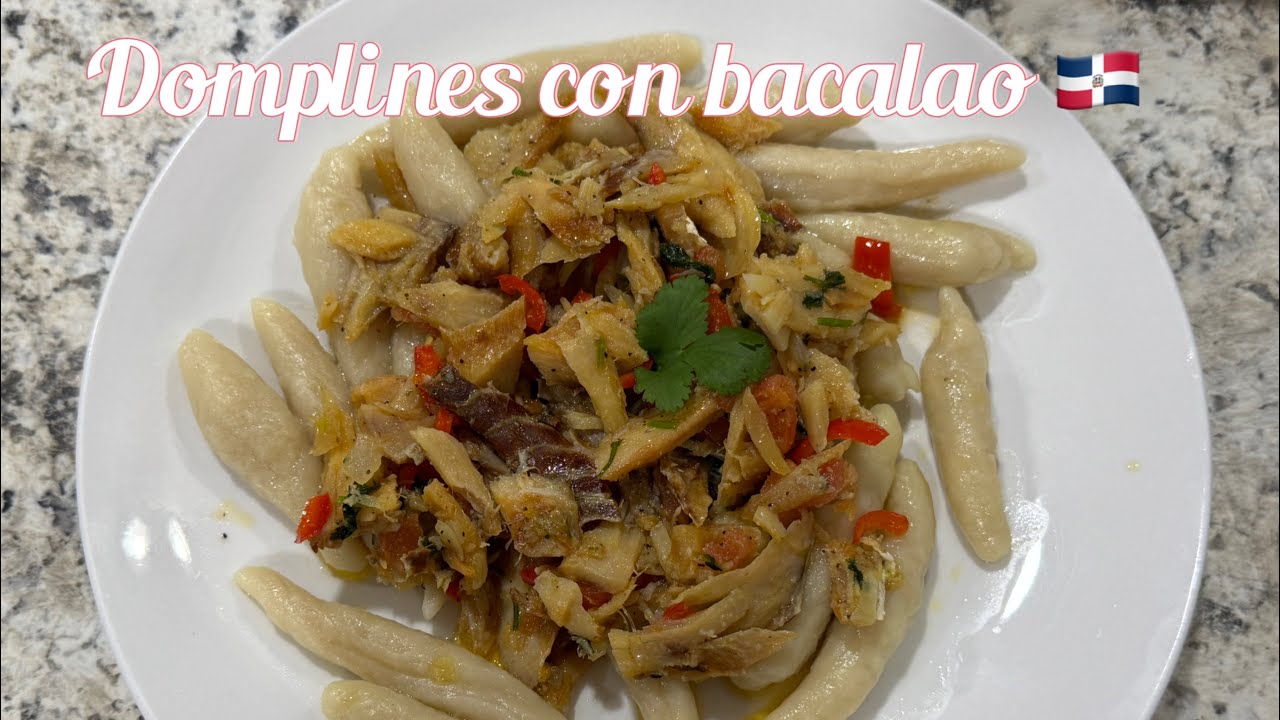 Como hacer Domplines con bacalao al estilo Dominicano 🇩🇴