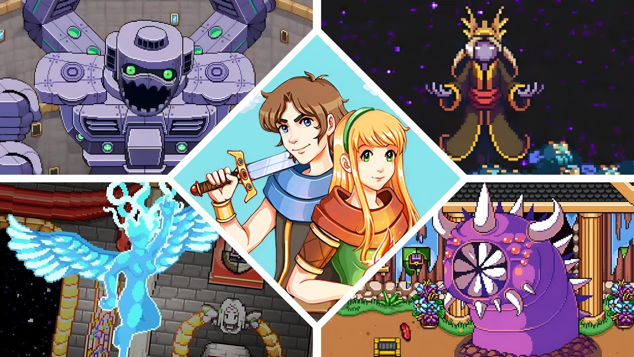 Secrets of Grindea - All Bosses + All Endings [+Secret Bosses]