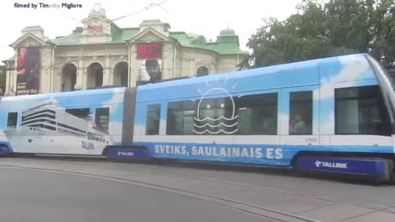 Trams in Riga, Latvia 2014 Рижский трамвай