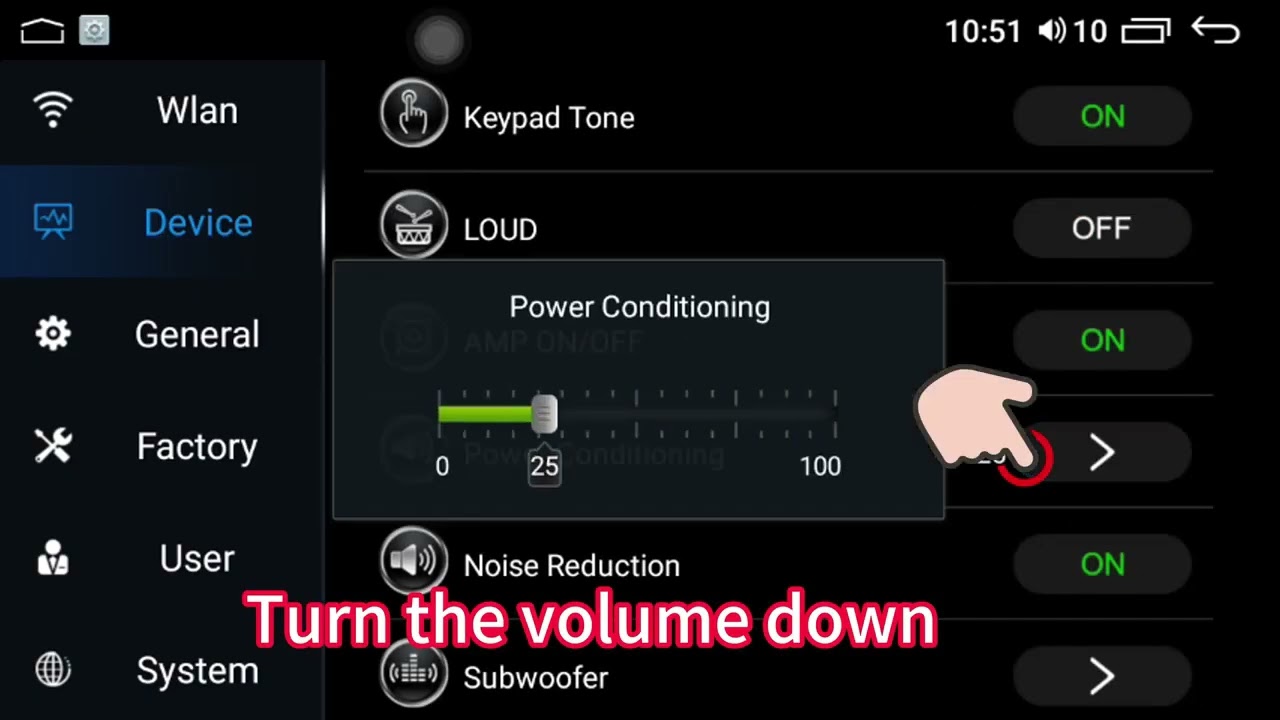 Adjust the volume of the stereo（7862S)