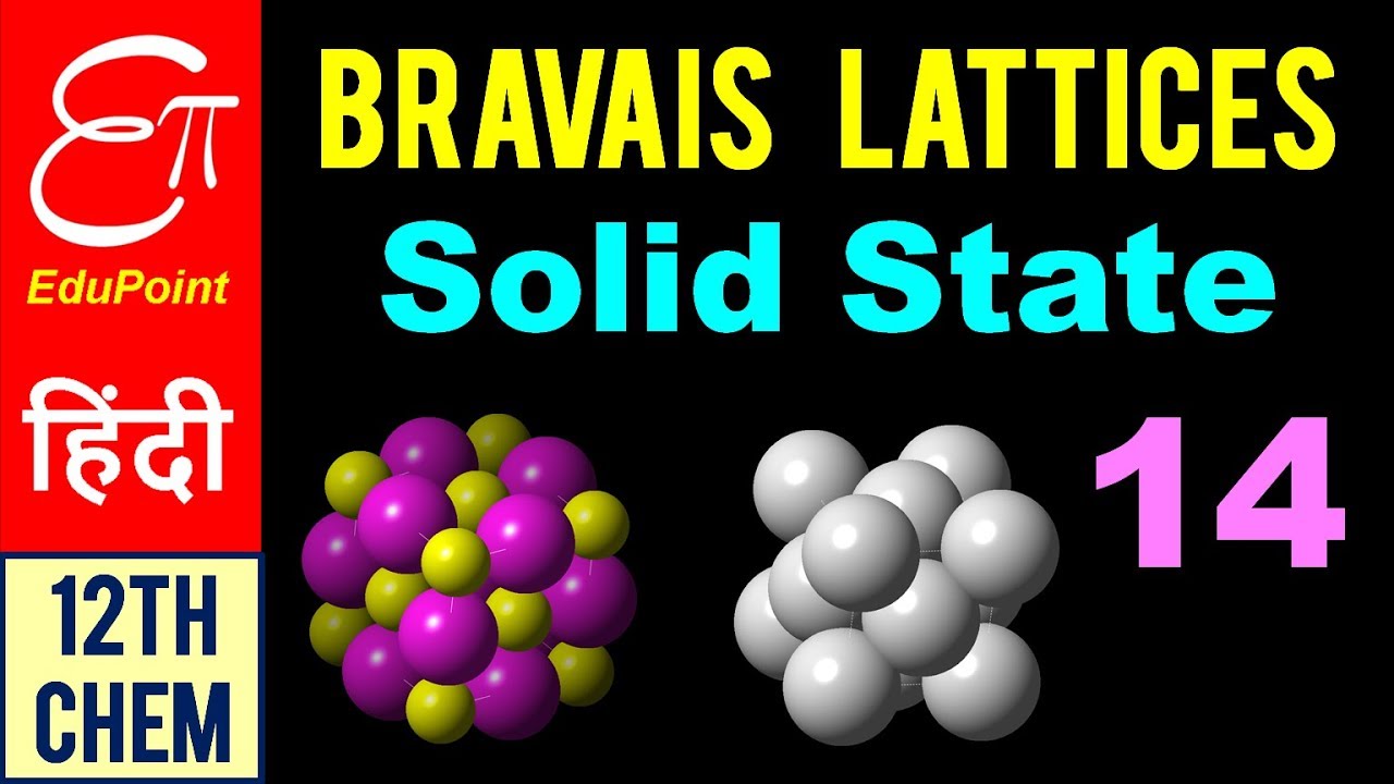 Bravais Lattices and Crystalline Solids || in HINDI