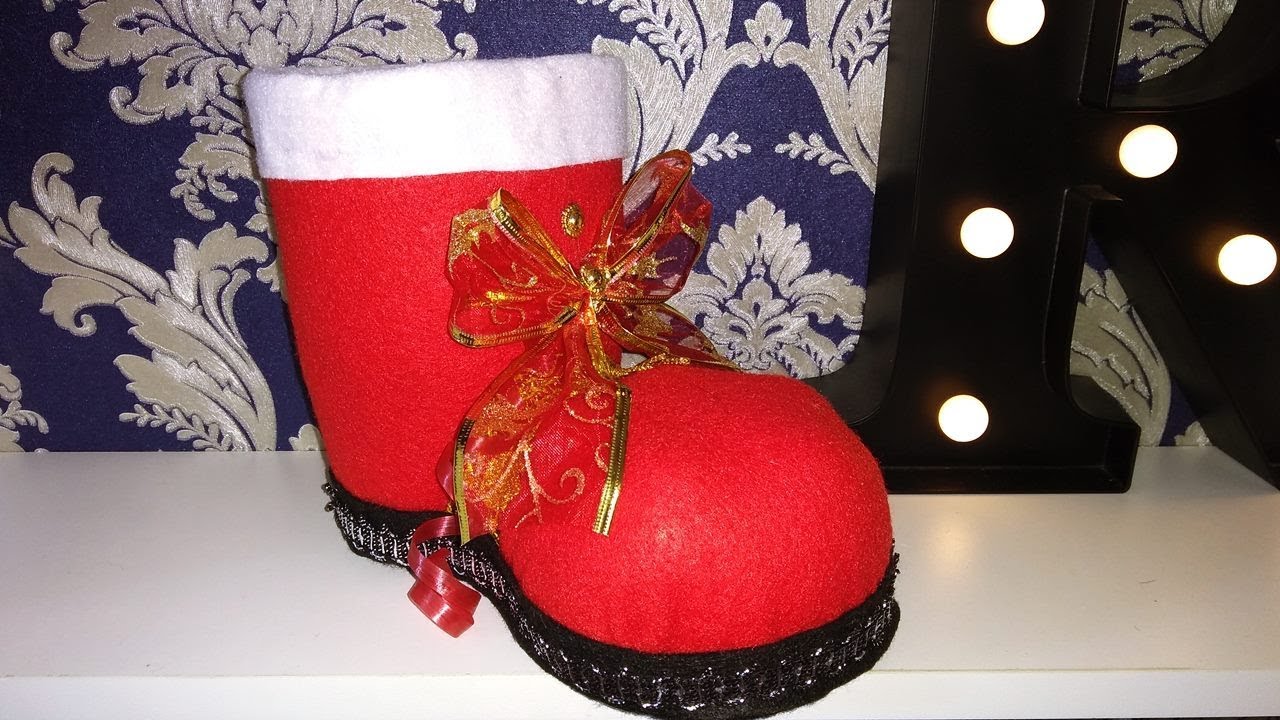 DIY - Bota do Papai Noel de garrafa pet | Especial Natal