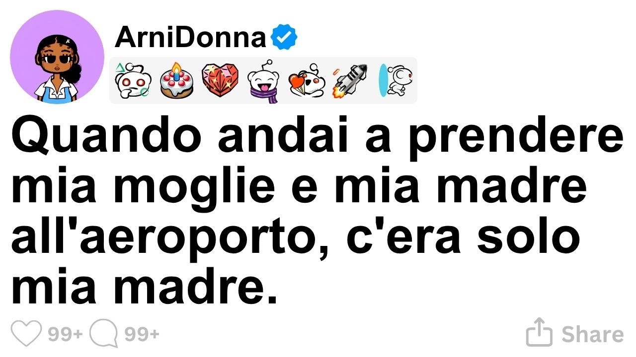 [STORIA COMPLETA] Quando sono andato a prendere mia moglie e mia madre, c'era solo mia madre.